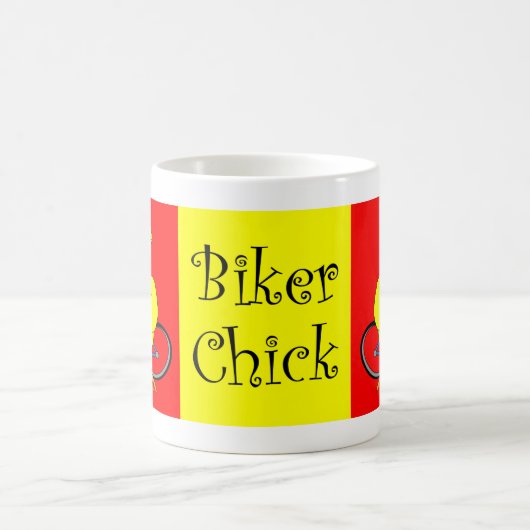 Biker Chick Text Kaffeetasse (Mittel)