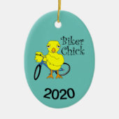 Biker Chick Text Keramik Ornament (Vorne)