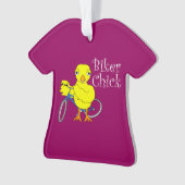 Biker Chick Text Ornament (Vorderseite)