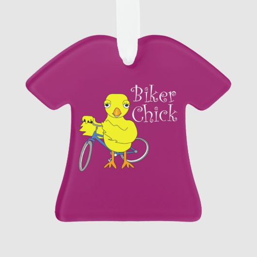 Biker Chick Text Ornament (Rückseite)