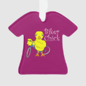Biker Chick Text Ornament (Vorderseite)