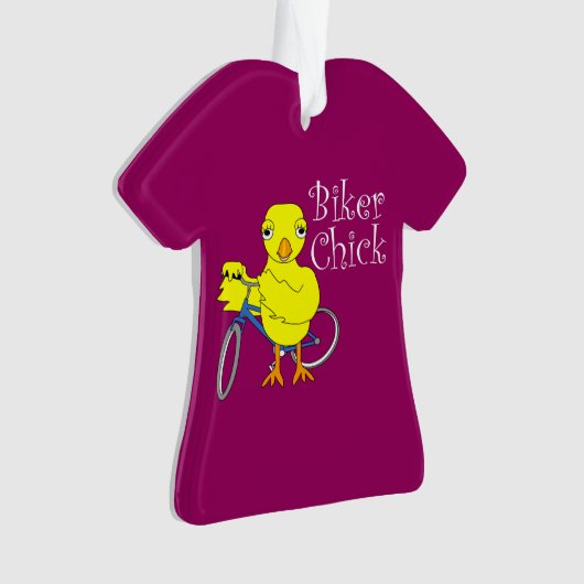 Biker Chick Text Ornament (Vorderseite)