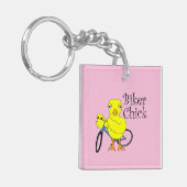 Biker Chick Text Schlüsselanhänger (Vorderseite links)