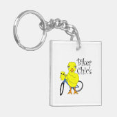 Biker Chick Text Schlüsselanhänger (Vorderseite links)