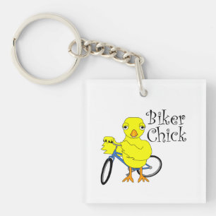 Biker Chick Text Schlüsselanhänger