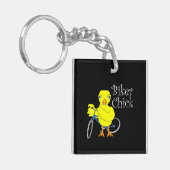 Biker Chick Text Schlüsselanhänger (Vorderseite links)