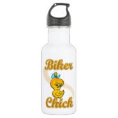Biker Chick Trinkflasche (Vorderseite)