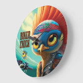 Biker Chick Wall Uhr (Winkel)