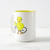 Biker Chick Zweifarbige Tasse (Vorderseite Links)