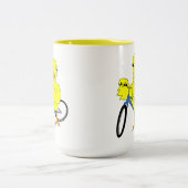 Biker Chick Zweifarbige Tasse (Mittel)