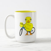 Biker Chick Zweifarbige Tasse (Links)