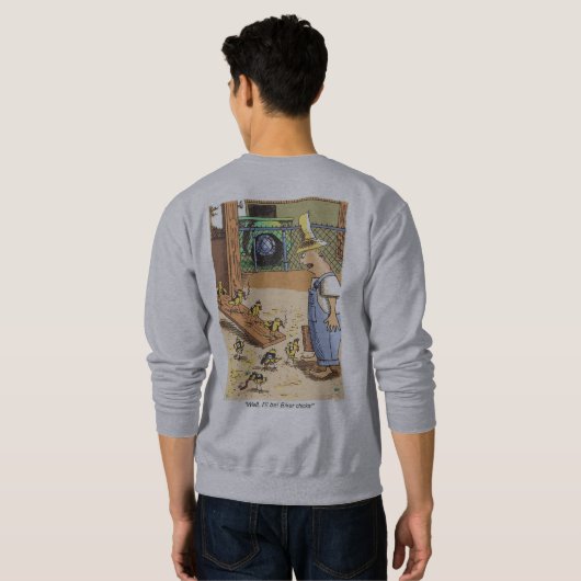 Biker Chicks graues Sweatshirt zurück (Schwarz voll)