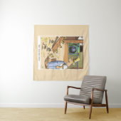 Biker Chicks khaki Wandteppich (Beispiel (Horizontal))