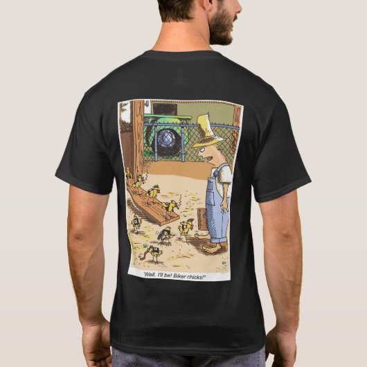 Biker Chicks Schwarzer T - Shirt zurück (Rückseite)