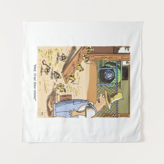 Biker-Chicks-Wandteppiche Wandteppich (Vorderseite (Horizontal))