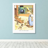 Biker Chicks, weißes Leinwand (Insitu (Holzboden))