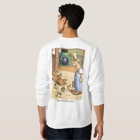 Biker Chicks weißes Sweatshirt zurück (Schwarz voll)