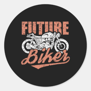 Biker Clic Motorrad Cool Motorradfahrer Runder Aufkleber