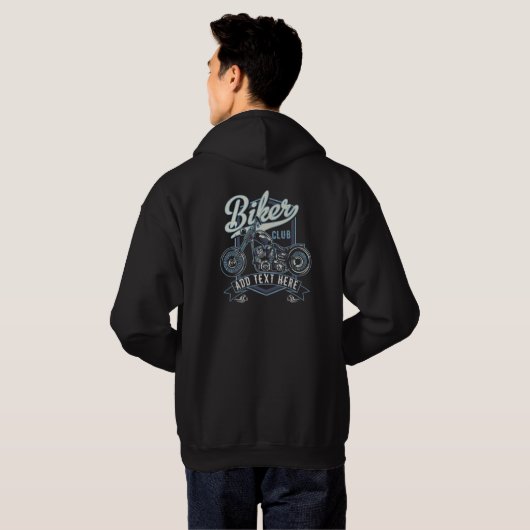 Biker Club Basic Hoodie Sweatshirt (Schwarz voll)