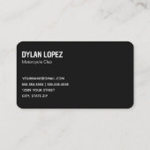 Biker Club Motorrad Visitenkarte (Rückseite)