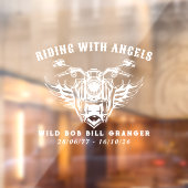 Biker Custom Memorial Deco Reiten mit Engeln Fensteraufkleber (Blatt 2)