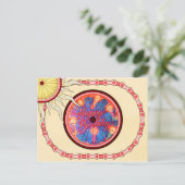 Biker Cyclist Happy Birthday Postkarte (Stehend Vorderseite)