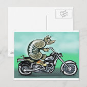 Biker Dillo Postkarte (Vorne/Hinten)