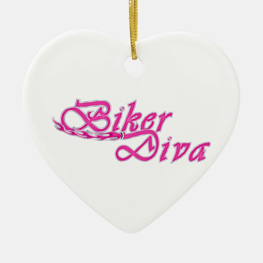 Biker Diva Keramik Ornament (Vorne)