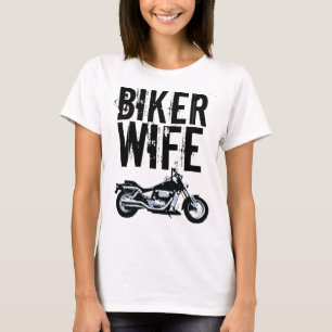 BIKER-EHEFRAU, Ladys Motorrad-T - Shirt