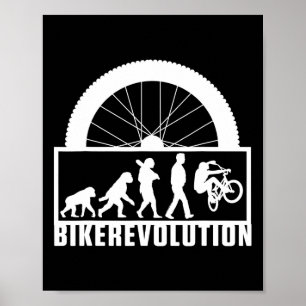 Biker Evolution Fahrrad Bmx Mtb Mountainbike Poster