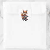 Biker Fox Sticker (Tasche)