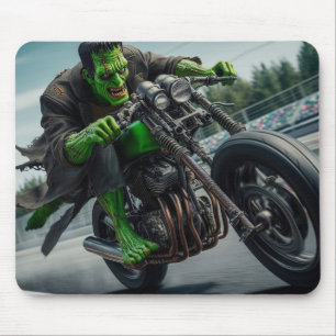 Biker Frankenstein Mouse Pad Mousepad