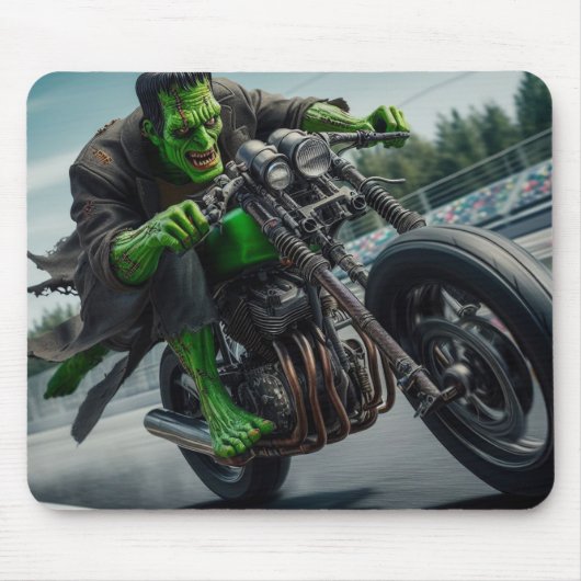 Biker Frankenstein Mouse Pad Mousepad (Vorne)