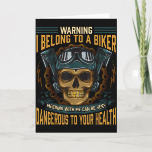 Biker-Freundin Ehefrau Ich gehöre einem Biker Vale Karte