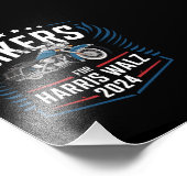 Biker für Harris Walz 2024 Harris Waltz 2024 Fotodruck (Ecke)