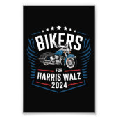 Biker für Harris Walz 2024 Harris Waltz 2024 Fotodruck (Vorne)