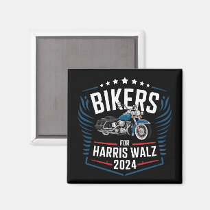Biker für Harris Walz 2024 Harris Waltz 2024 Magnet