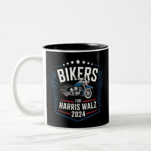 Biker Für Harris Walz 2024 Harris Waltz 2024 Zweifarbige Tasse
