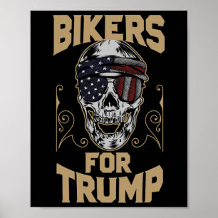 Biker Für Pro-Trump-Stimmen Motorradfahrer Poster