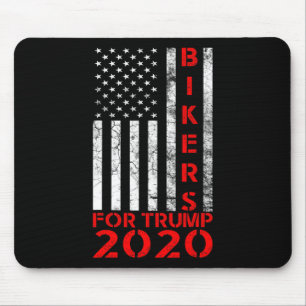 Biker Für Trump 2020 Amerikanische Flagge Konserva Mousepad