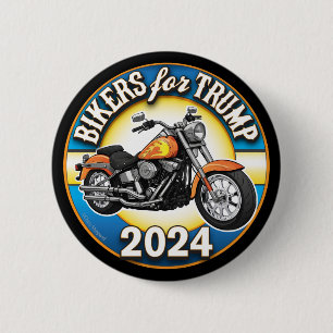 Biker für Trump 2024 - Patriotisches Radfahren Button