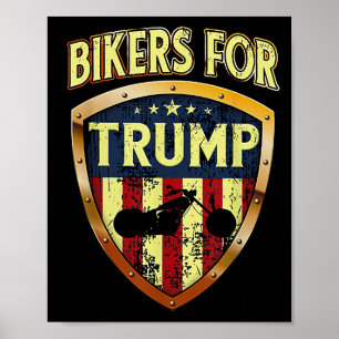 Biker für Trump lustiges Biker-Geschenk Biker für Poster
