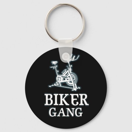 Biker Gang Funny Spin Saying Gym Workout Spinning Schlüsselanhänger (Vorderseite)