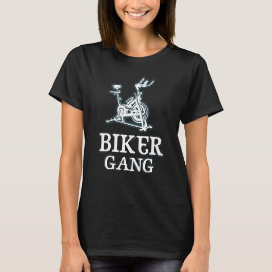 Biker Gang Funny Spin Sprichwort Gym Workout Spinn T-Shirt (Vorderseite)