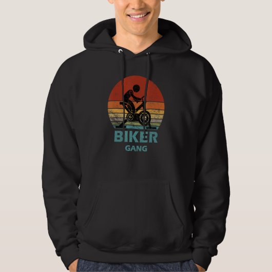 Biker Gang Spin Saying Gym Workout Spinning Class Hoodie (Vorderseite)