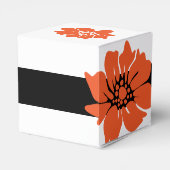 Biker Gastgeschenk Hochzeit Box Schwarz und Orange Geschenkschachtel (Rückseite)
