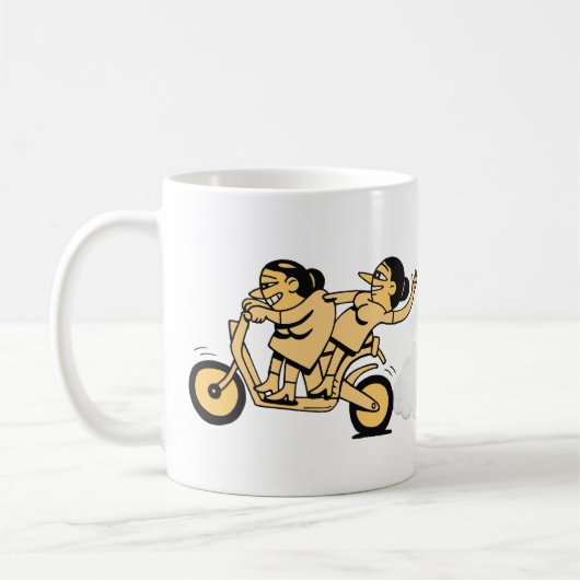 Biker. Geh da hin. Kaffeetasse (Links)