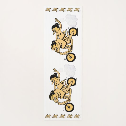 Biker. Geh da hin. Yogamatte (Rückseite)