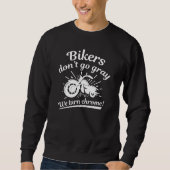 Biker gehen nicht grau sweatshirt (Vorderseite)