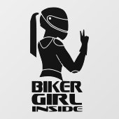 Biker Girl Inside Decal Aufkleber | Einzigartiges  (Blatt)